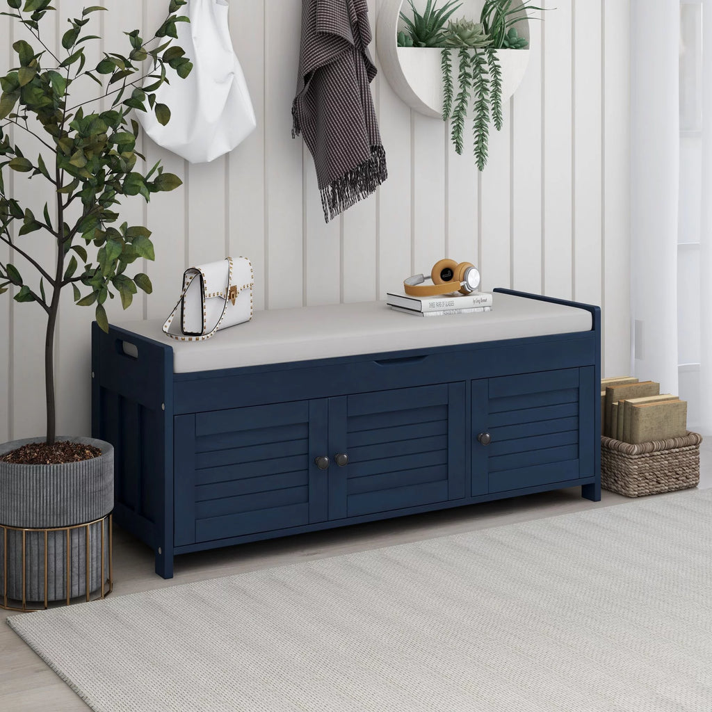 Blue Storage Bench F9591