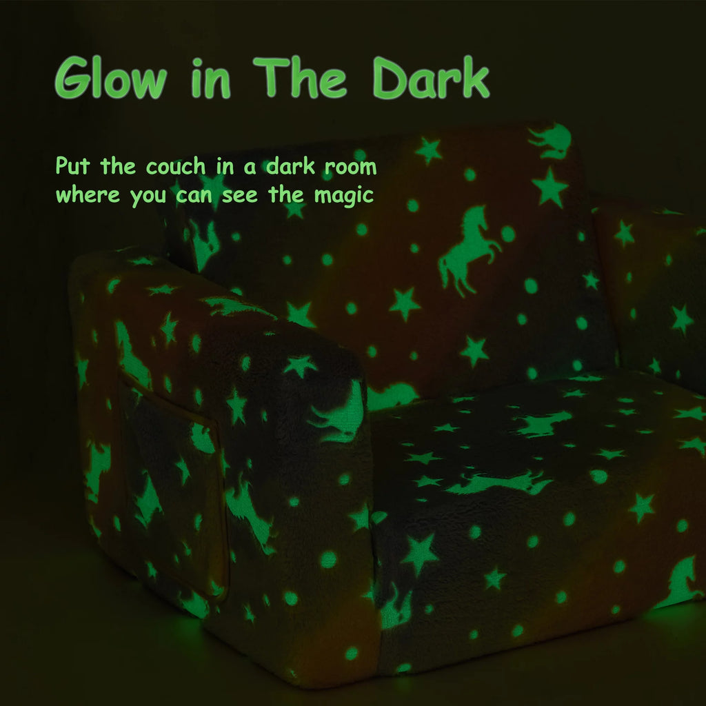 Glow in The Dark Convertible Sofa to Lounger F239