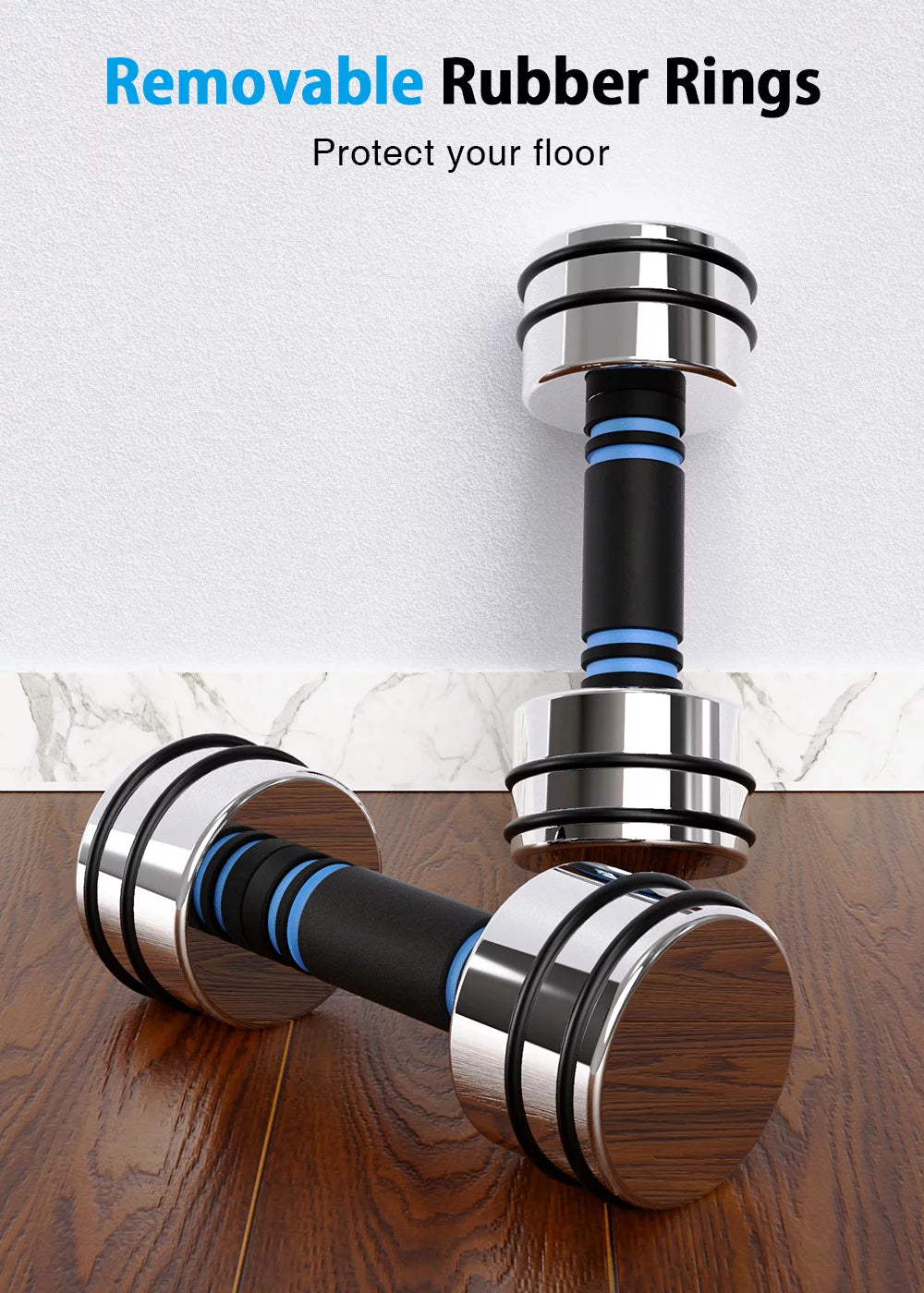 Adjustable Dumbbells Pair Steel Weight Set with Foam Handle Q116347