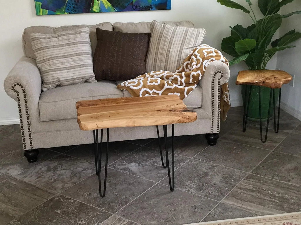 Cedar Roots Coffee Table with 4 Hairpin Legs Q541761