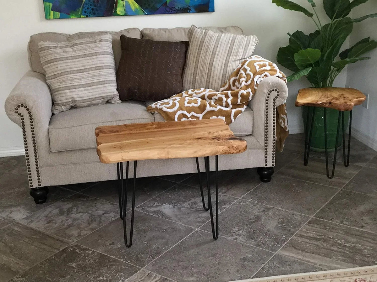 Cedar Roots Coffee Table with 4 Hairpin Legs Q541761