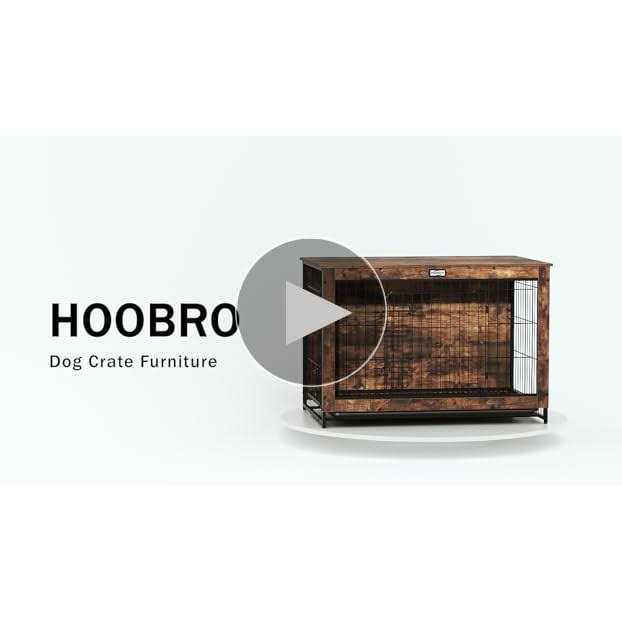 Large Wooden Dog Crate Furniture with Pull-Out Tray I973