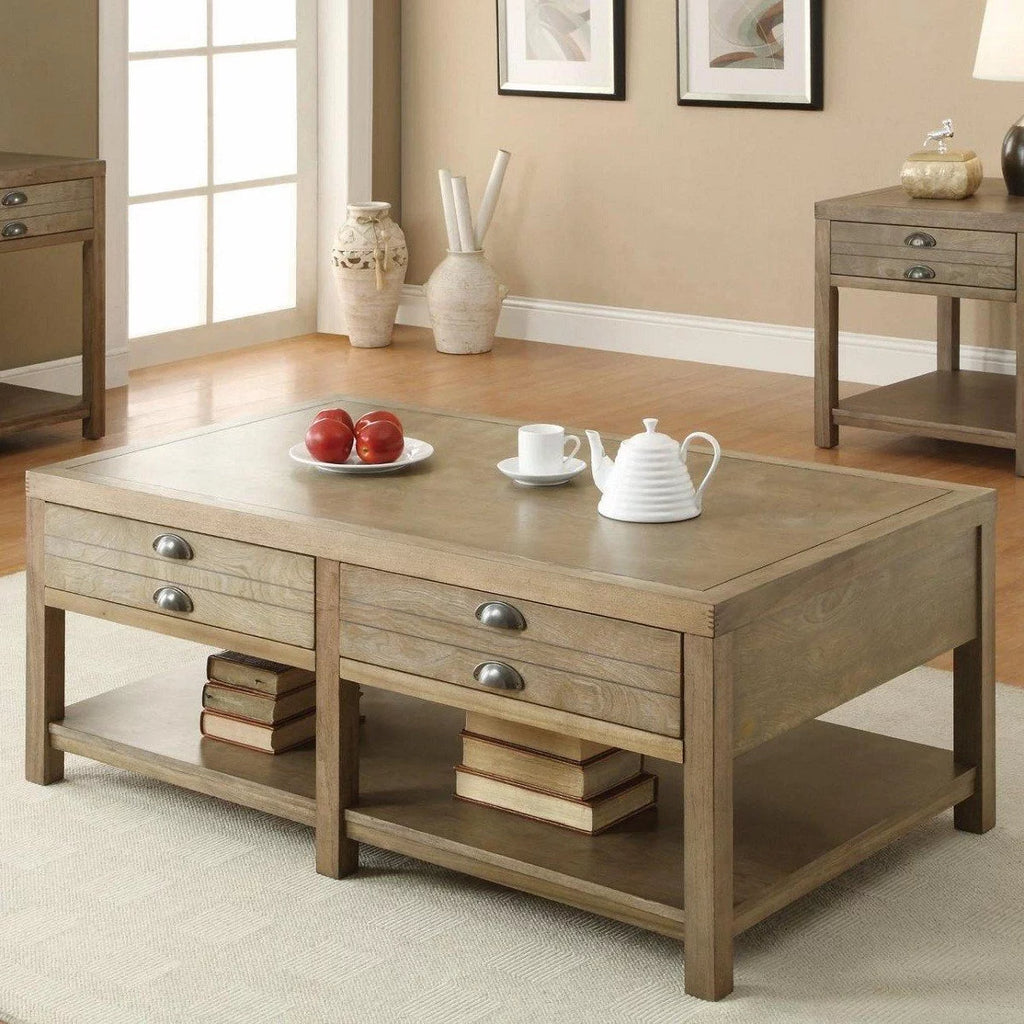 Light Oak 2-Drawer Coffee Table K5190