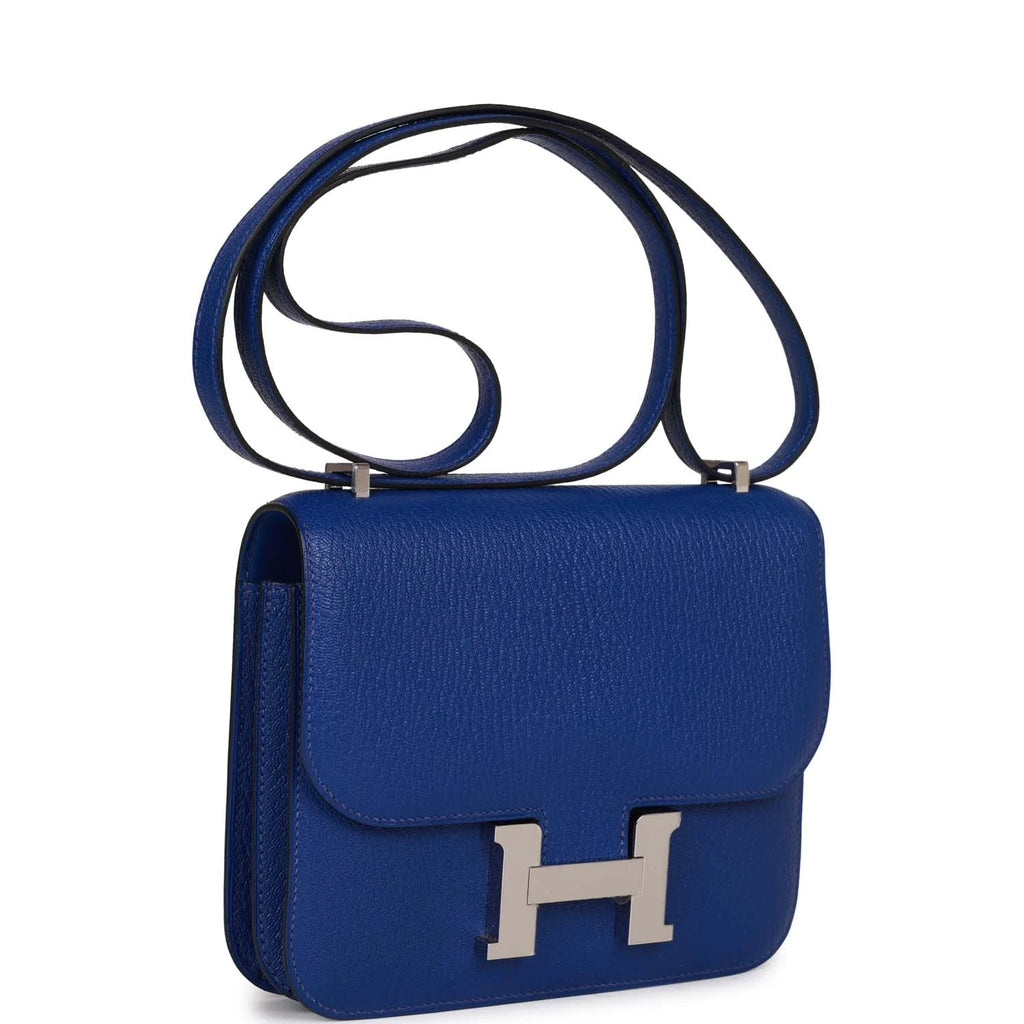 Constance 18 Bleu Electric Chevre Palladium Hardware D41550