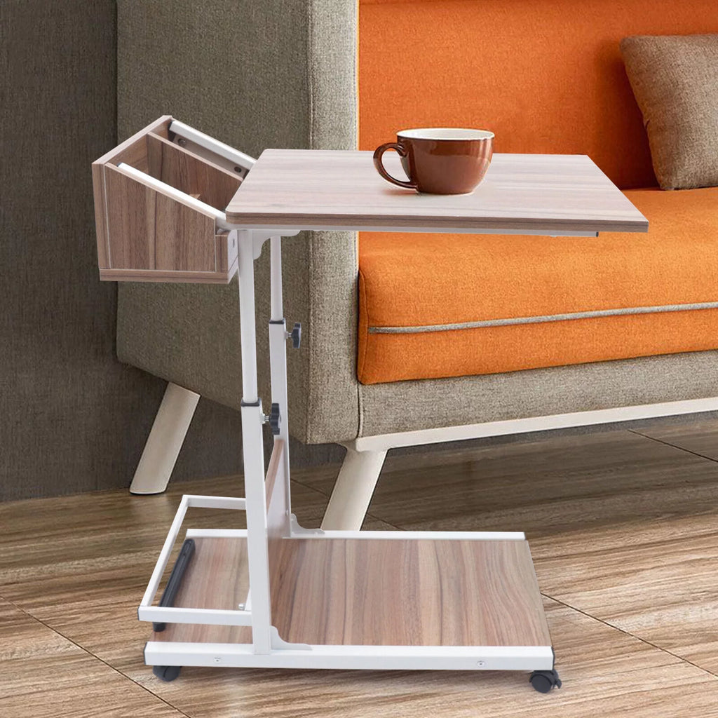 C Shaped Side Table with Wheels V814118