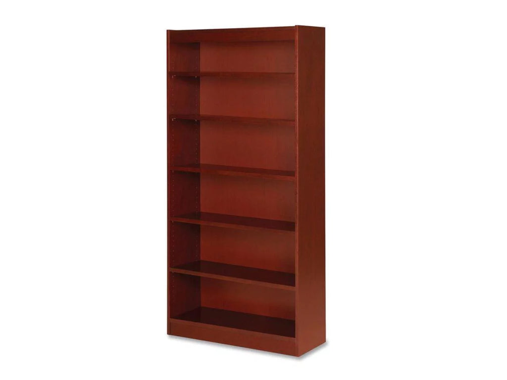 Six Shelf Wood Veneer Cherry Panel Bookcase H961