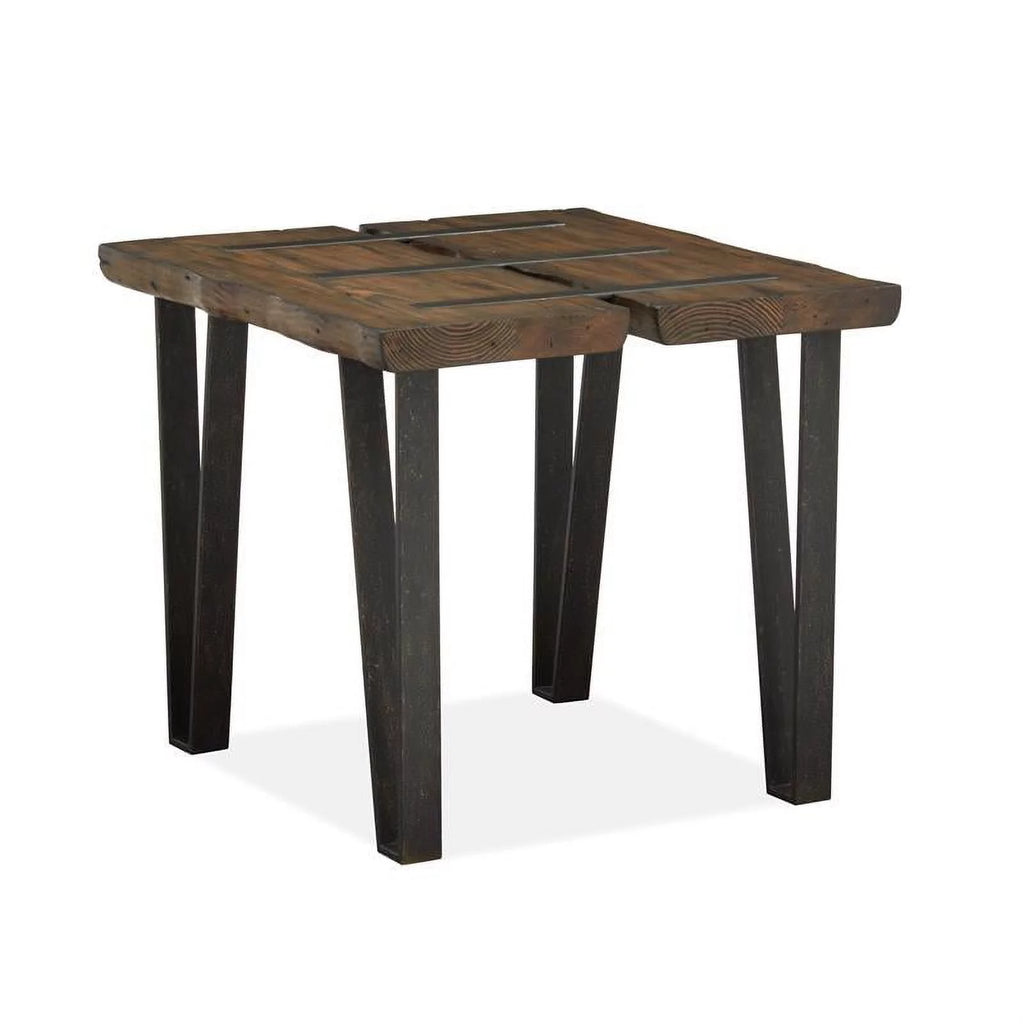 Set of 2 Metal and Wood End Table S361041