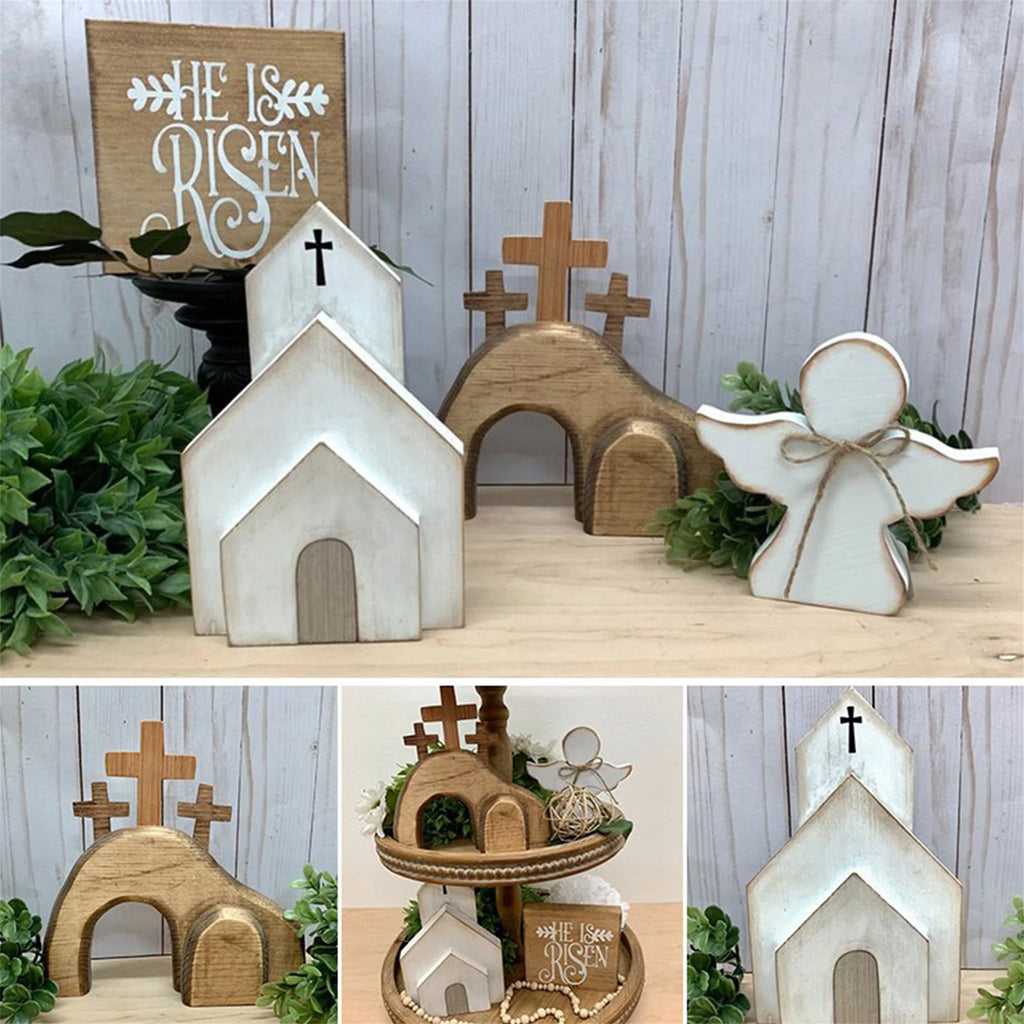 Jesus Tomb Three-tier Tray Ornaments P21962