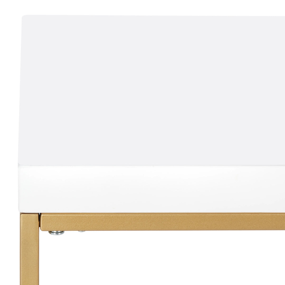 White Gold Wood Writing Desk N89286