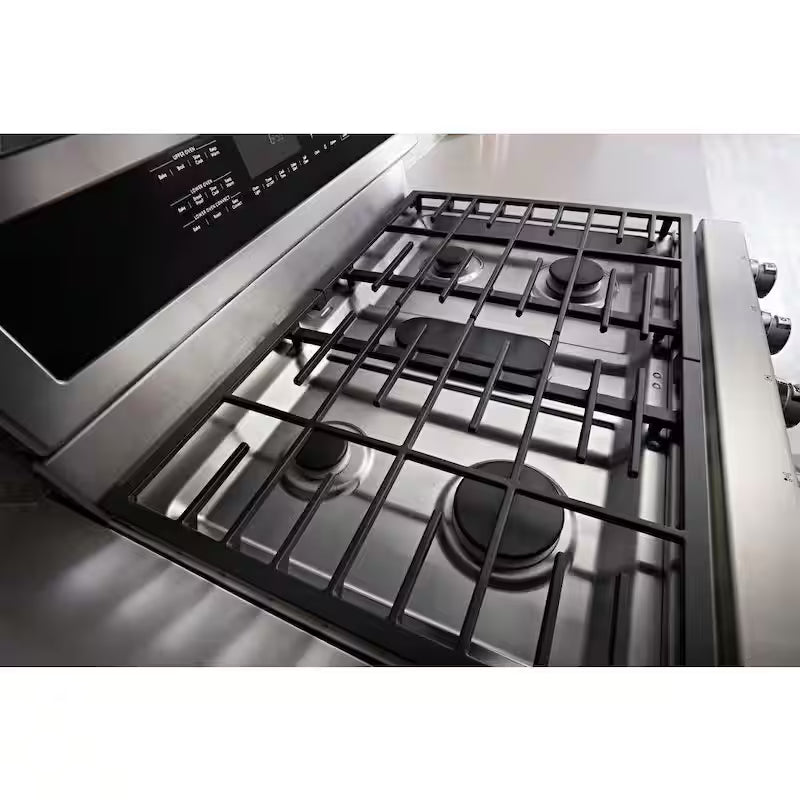 6.0 cu. ft. Double Oven Gas Range with Self-Cleaning Convection Oven in White W26130