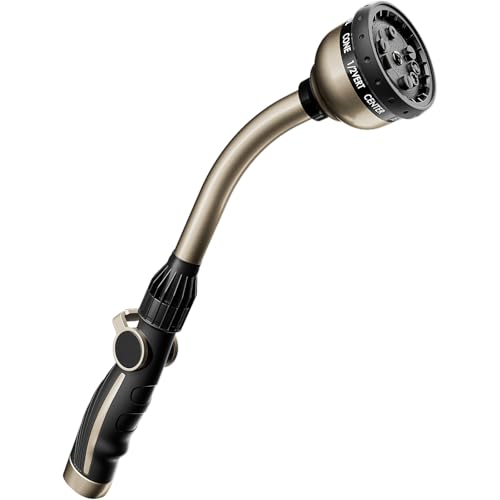 Heavy Duty Metal Garden Hose Wand with 10 Spray Patterns T997411